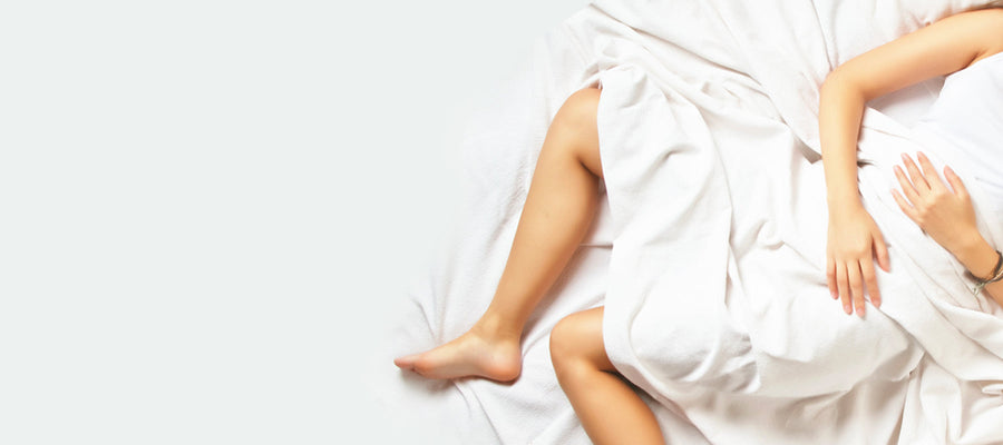 woman body in a weird sleep position