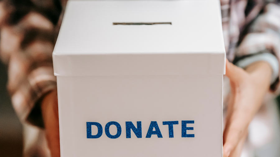 Charity box to donate