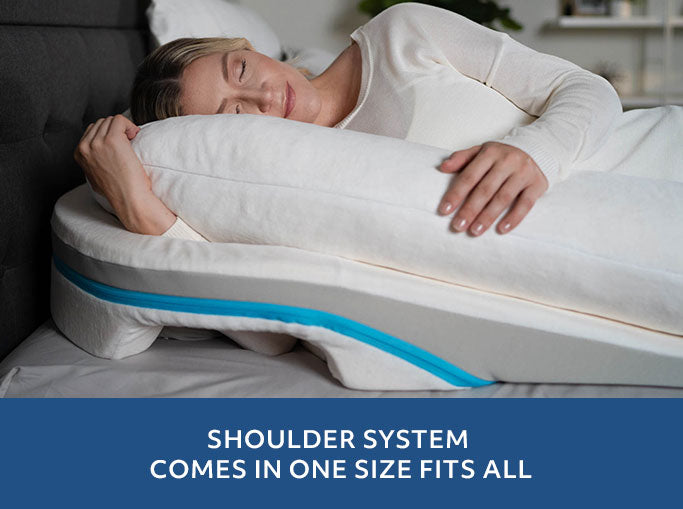 MedCline Shoulder Relief Wedge and Body Pillow System, Right or Left Side  Sleeping Comfort, Medical Grade, Size Large (5’10 and Above)